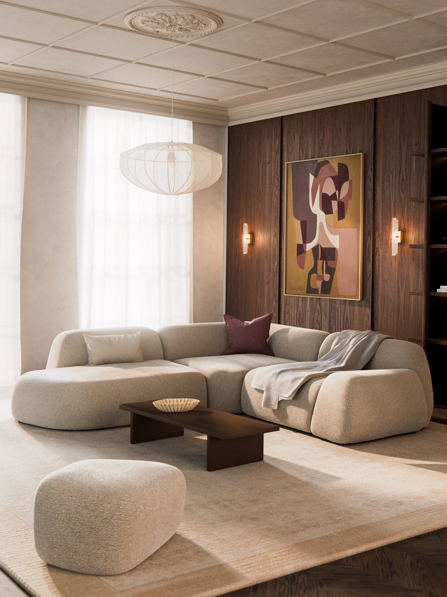 Wolena Modular Corner Sofa (4-Seater) with Chaise Longue