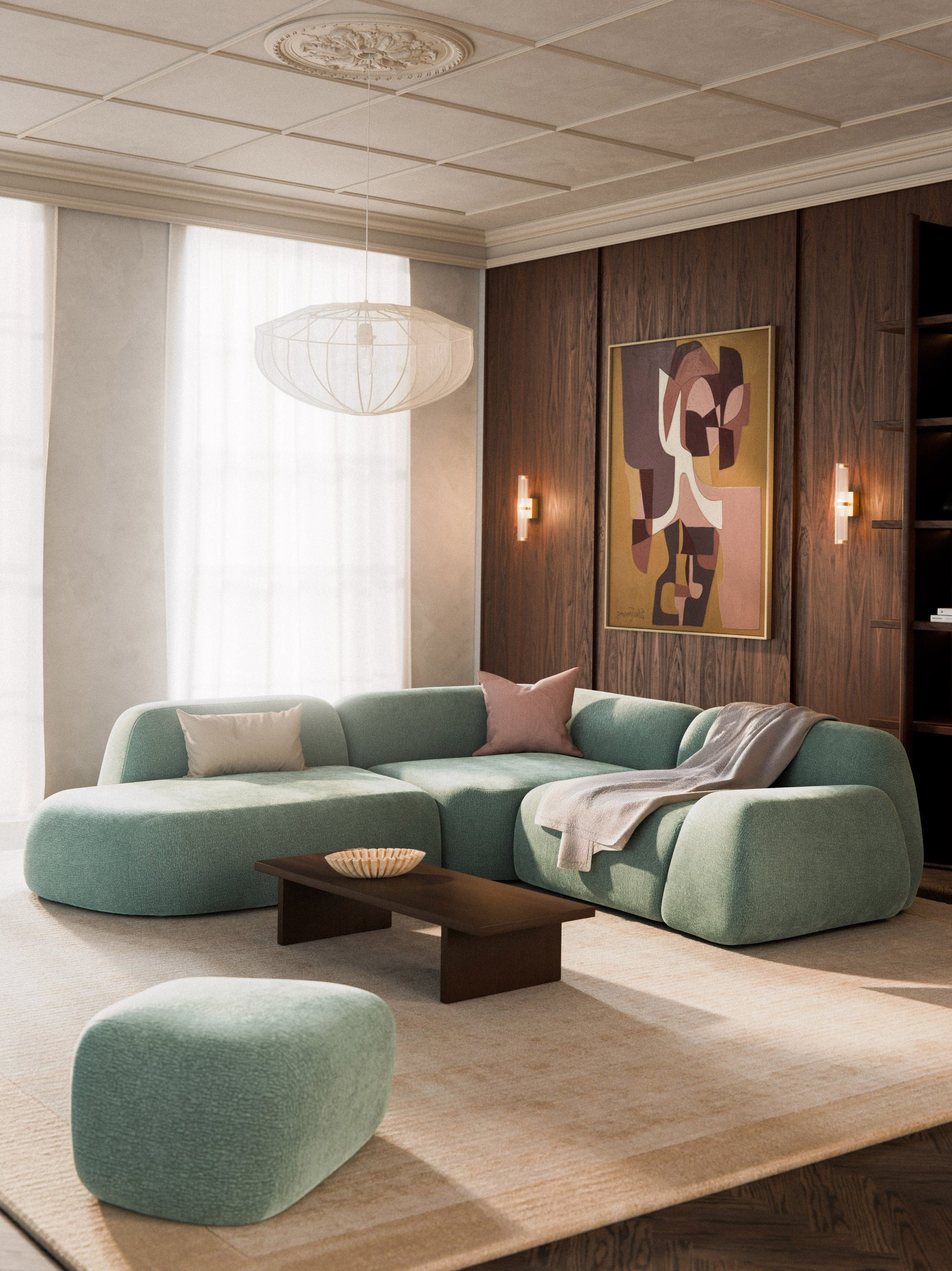 Wolena Modular Corner Sofa (4-Seater) with Chaise Longue