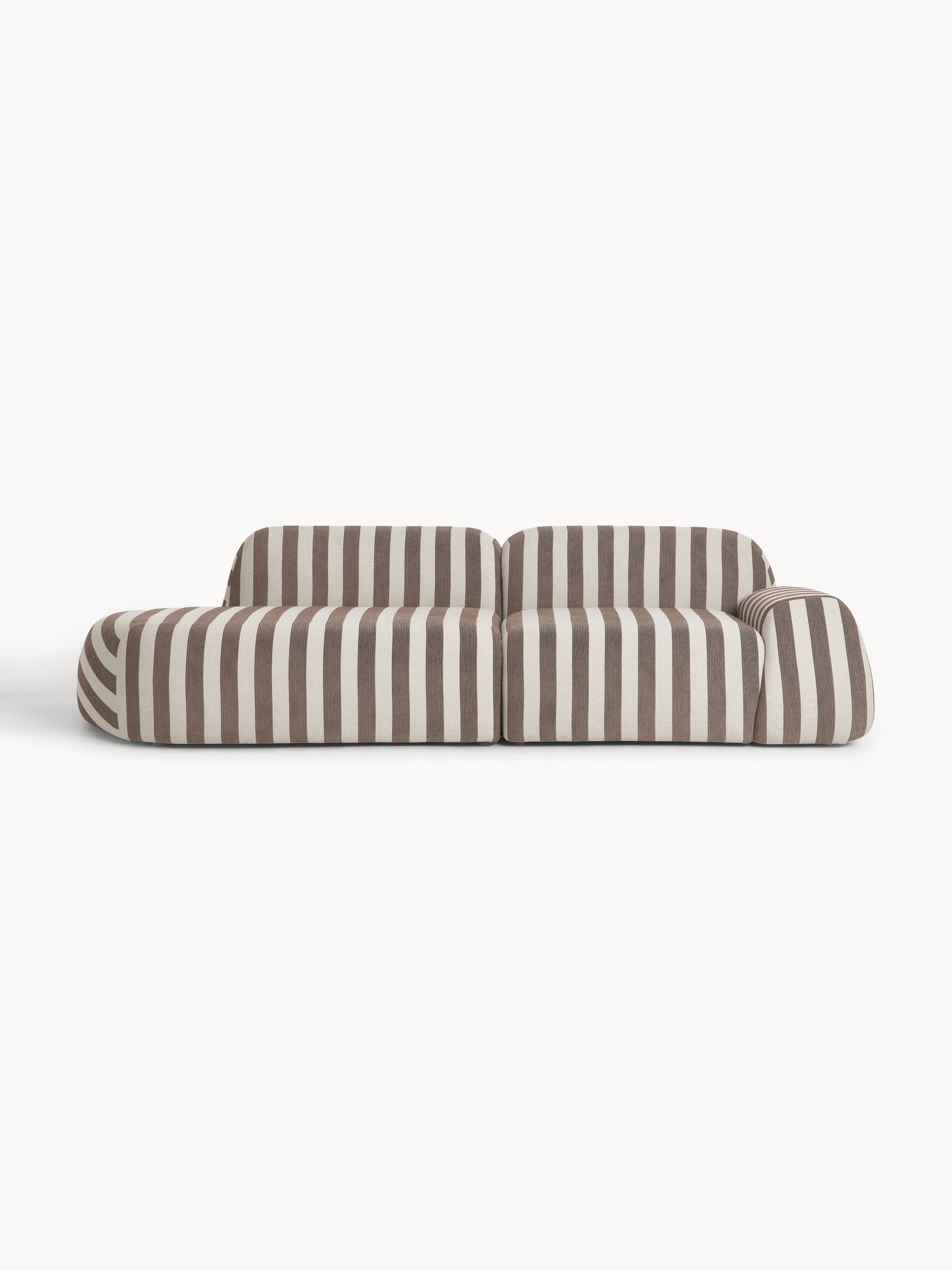 Wolena Modular Striped Sofa (3-Seater)