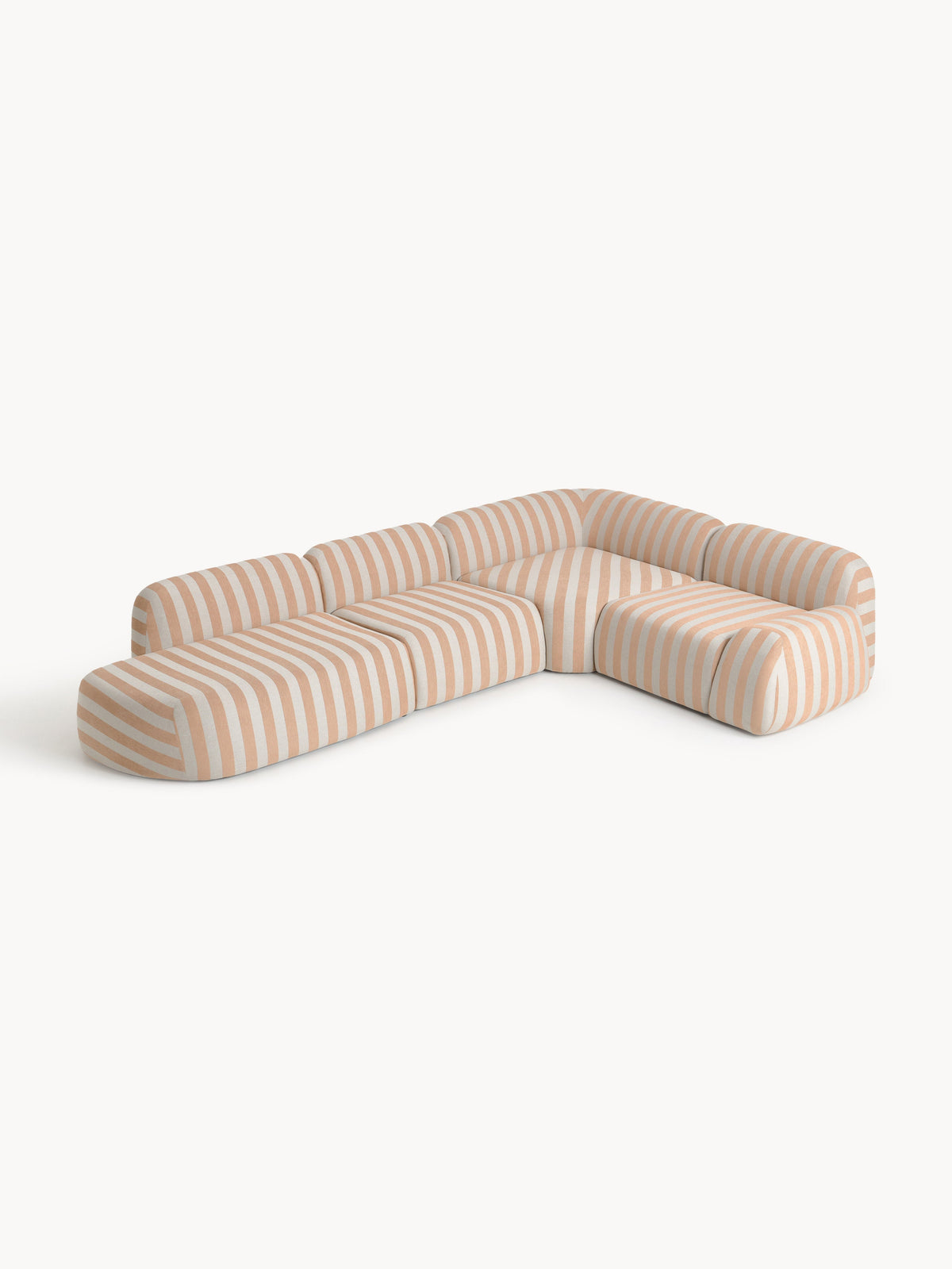 Wolena Modular Striped XL Corner Sofa with Chaise Longue