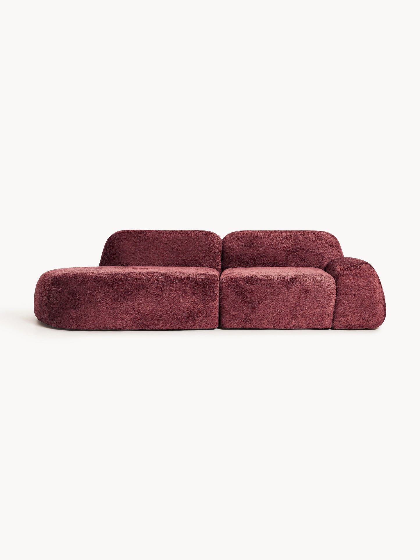 Wolena Modular Teddy Bouclé Chaise (3-Seater)