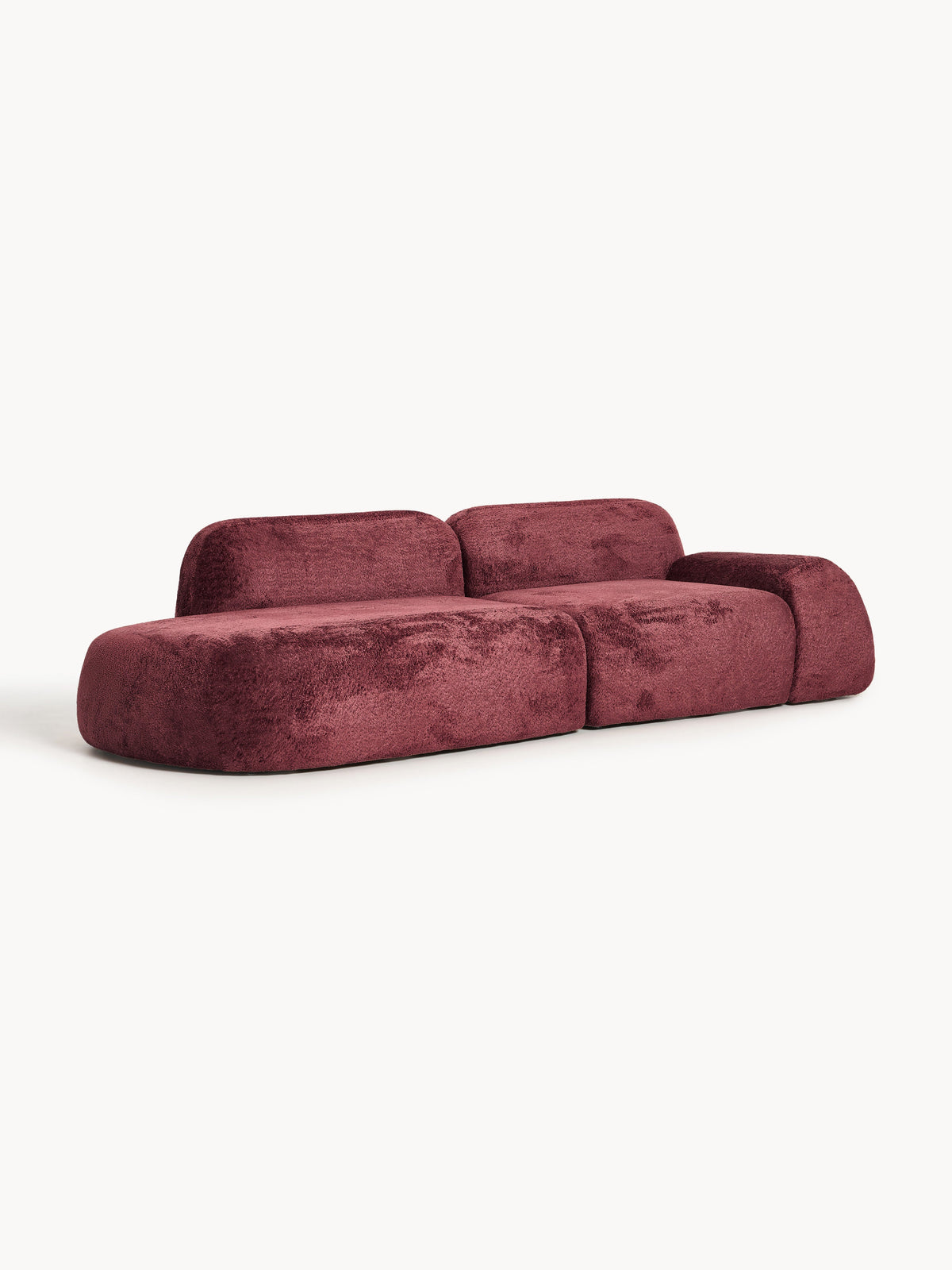 Wolena Modular Teddy Bouclé Chaise (3-Seater)