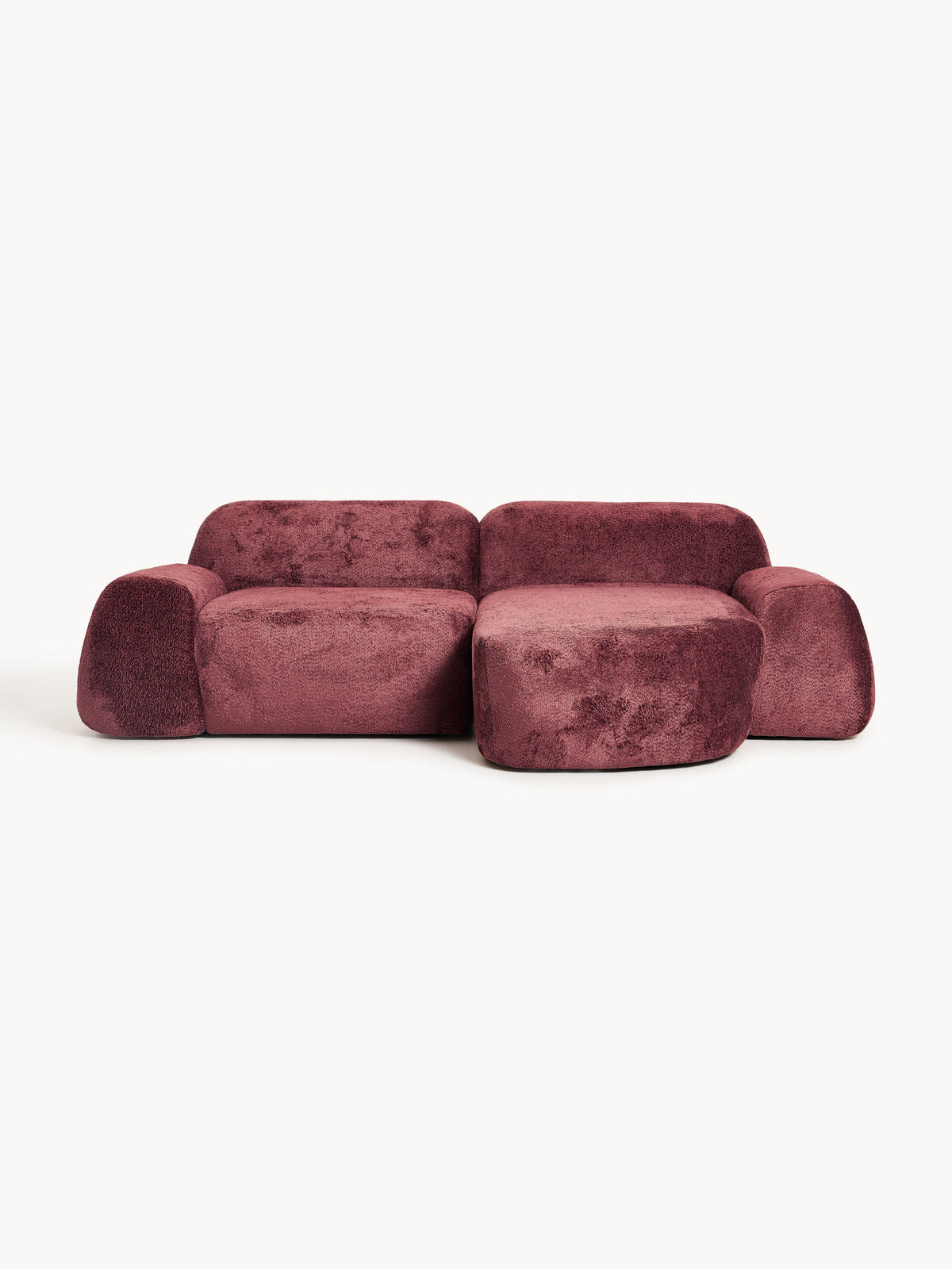Wolena Modular Teddy Bouclé Corner Sofa (3-Seater)