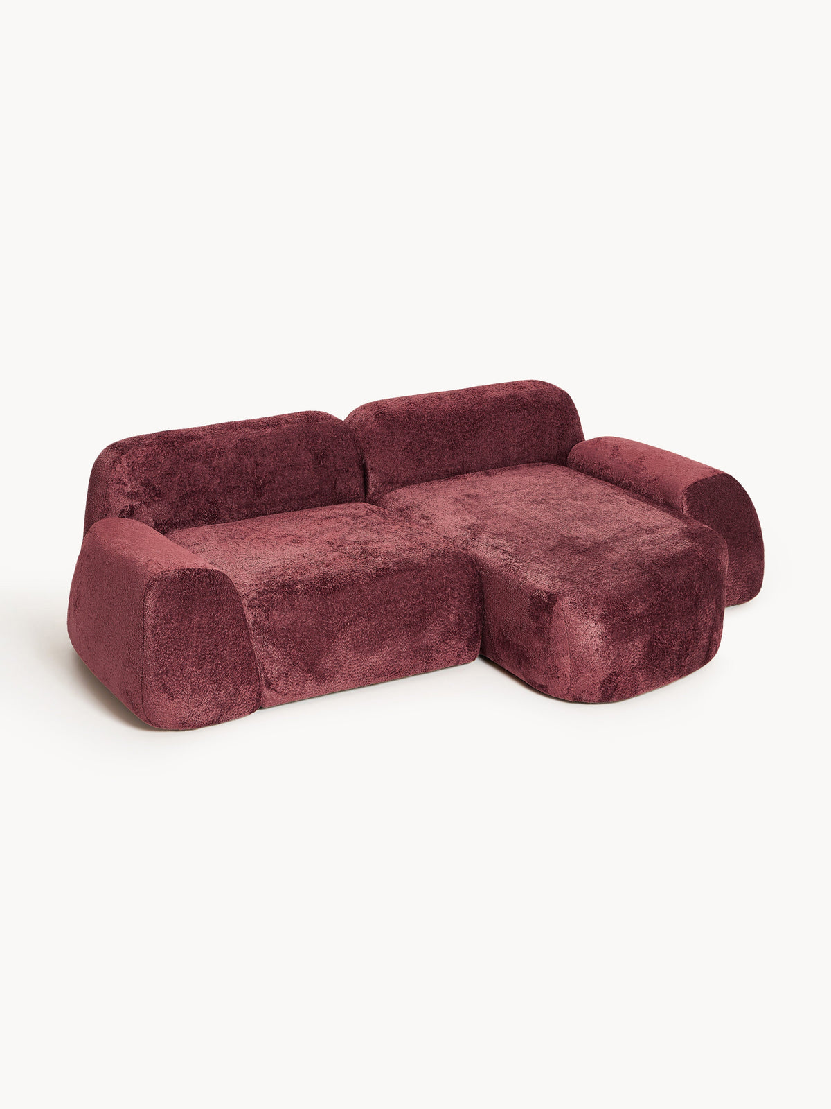 Wolena Modular Teddy Bouclé Corner Sofa (3-Seater)