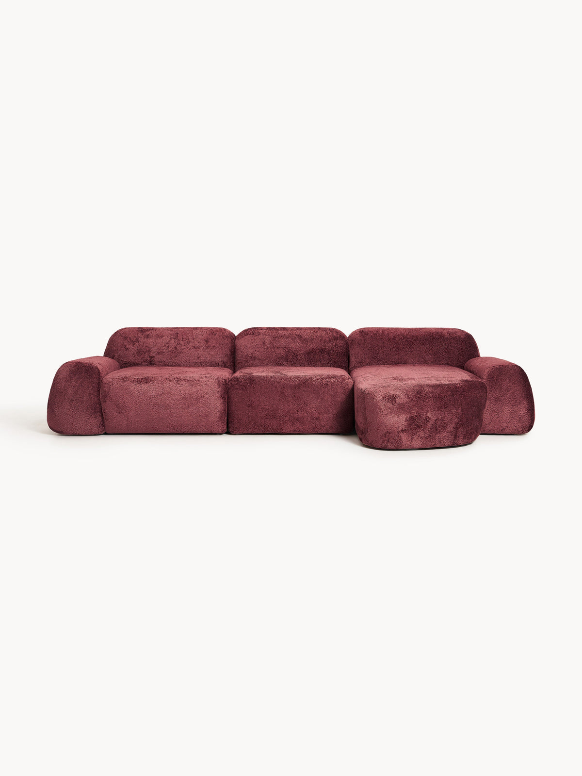 Wolena Modular Teddy Bouclé Corner Sofa (4-Seater)
