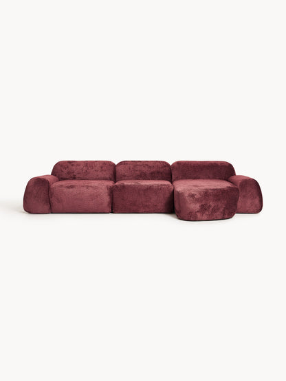 Wolena Modular Teddy Bouclé Corner Sofa (4-Seater)