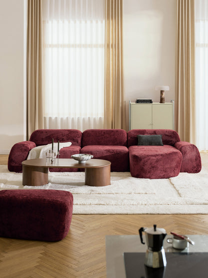 Wolena Modular Teddy Bouclé Corner Sofa (4-Seater)