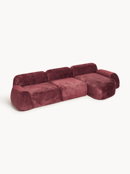 Wolena Modular Teddy Bouclé Corner Sofa (4-Seater)