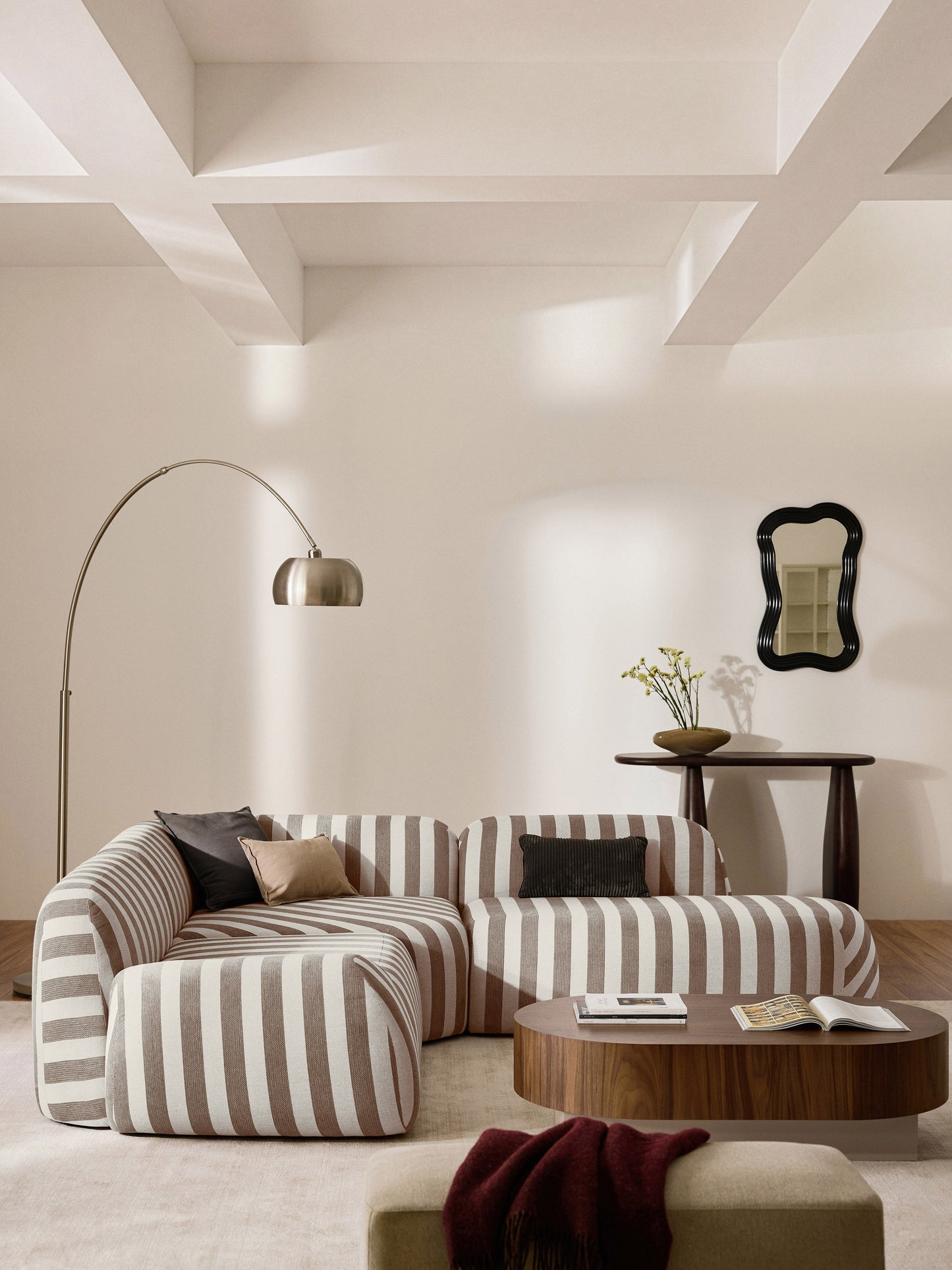 Wolena Striped Chaise Module