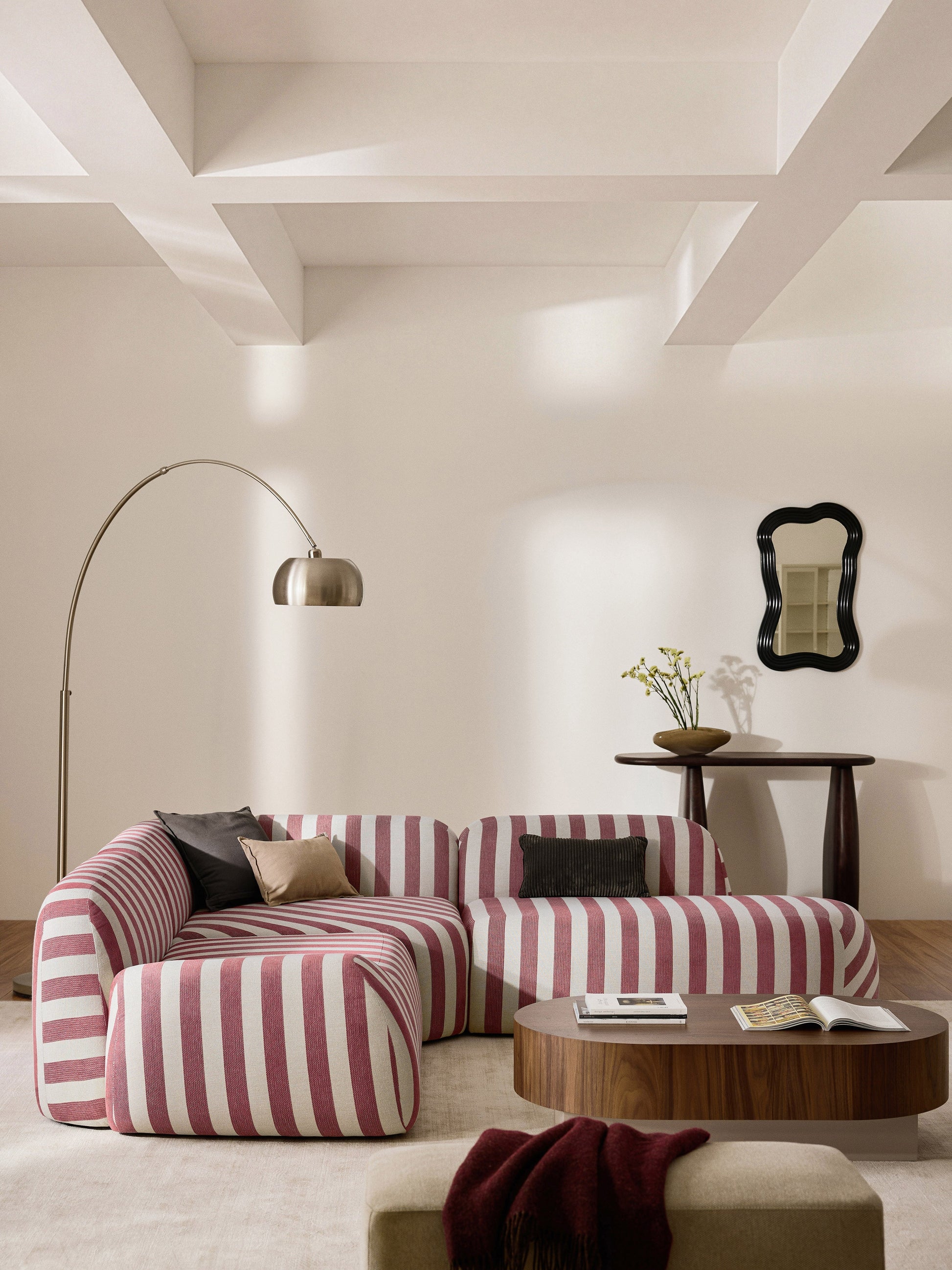 Wolena Striped Chaise Module