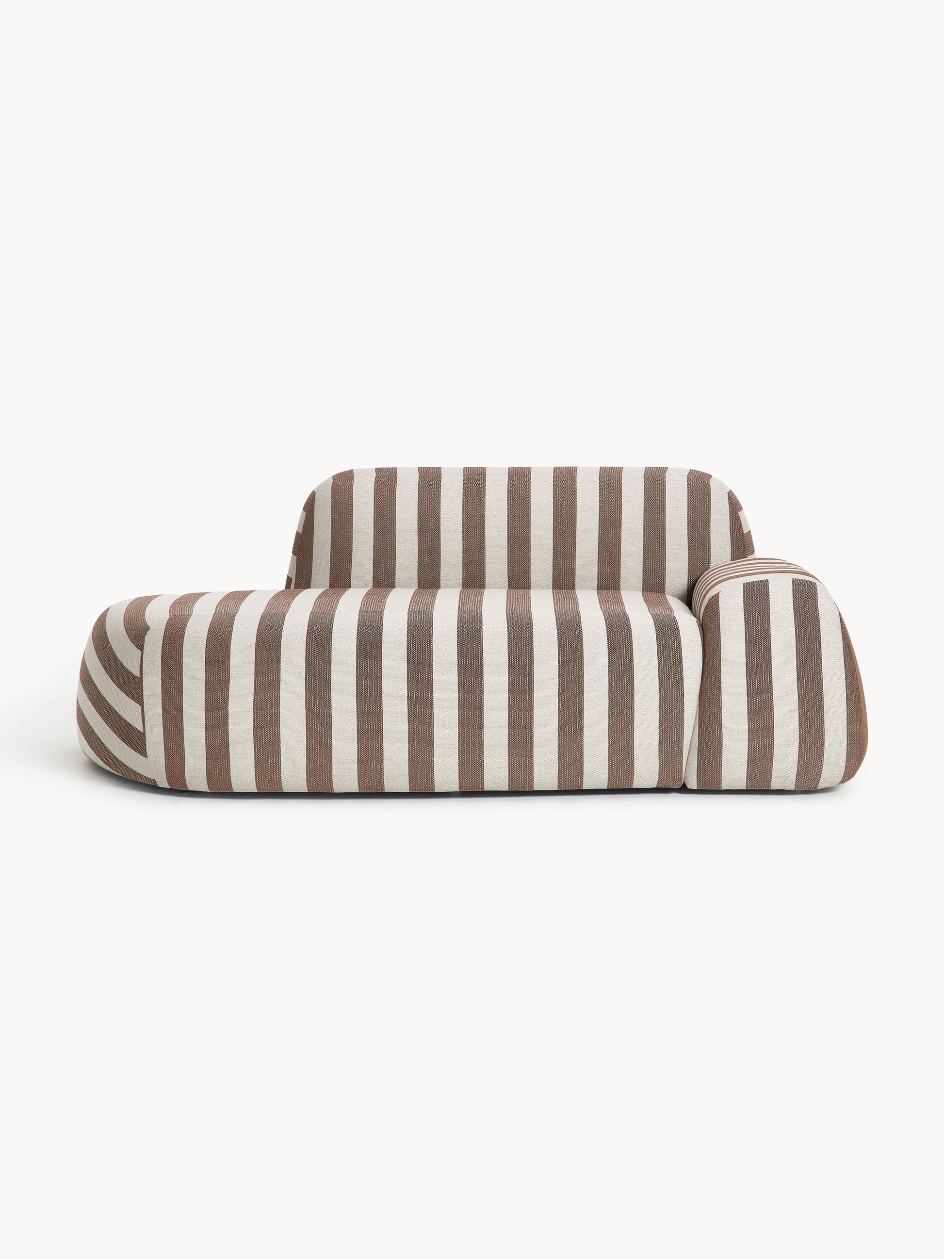 Wolena Striped Sofa (2-Seater) with Chaise Longue