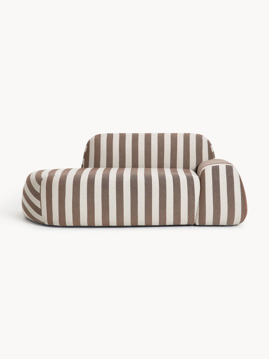 Wolena Striped Sofa (2-Seater) with Chaise Longue