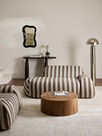 Wolena Striped Sofa (2-Seater) with Chaise Longue