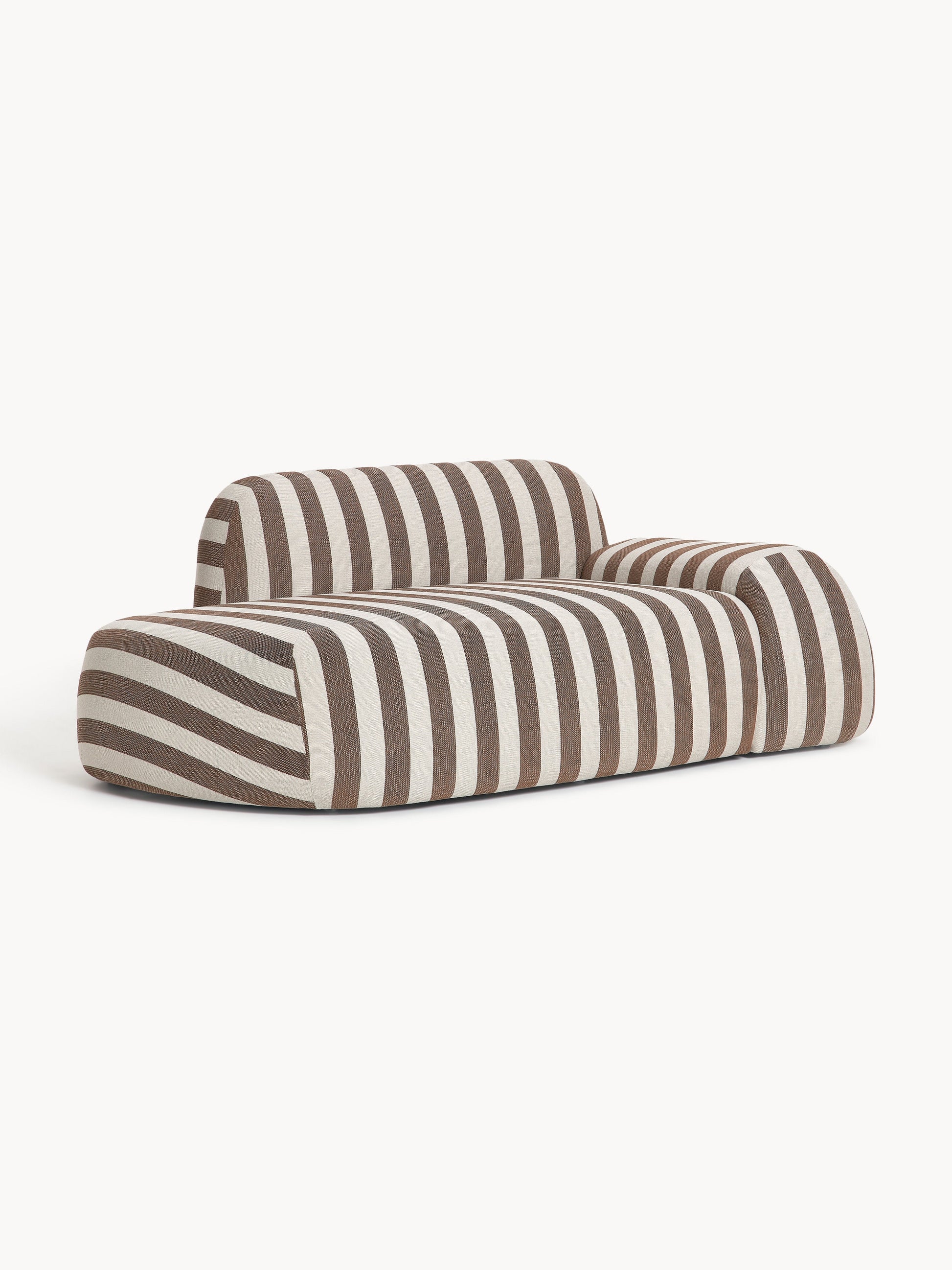 Wolena Striped Sofa (2-Seater) with Chaise Longue