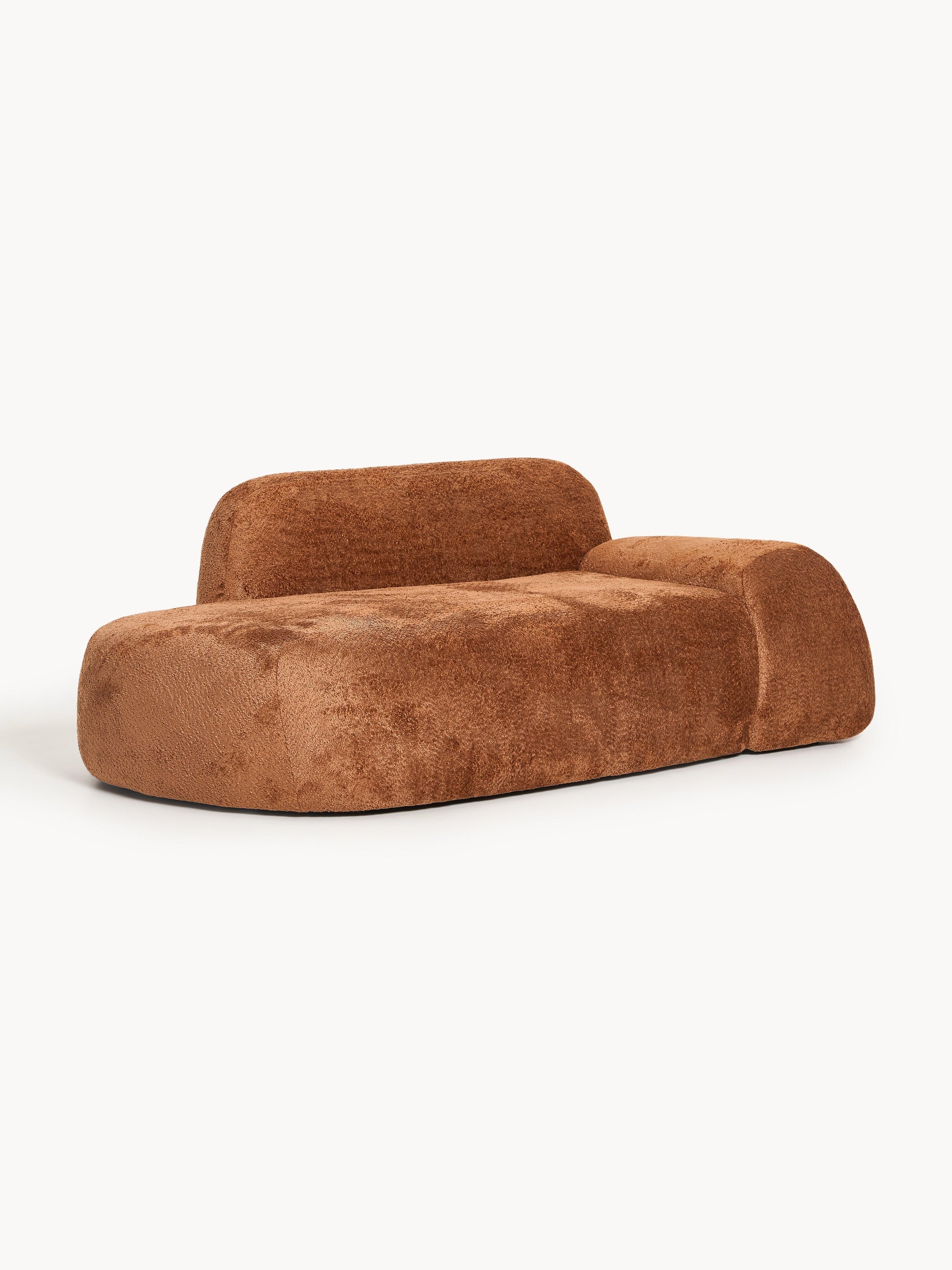 Wolena Teddy Bouclé Sofa (2-Seater) with Chaise Longue