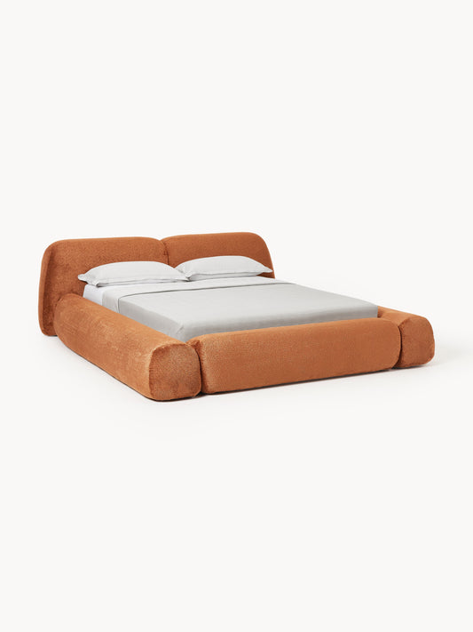 Wolena Upholstered Bed in Teddy Bouclé
