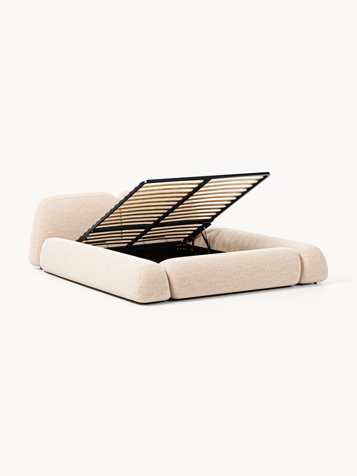 Wolena Upholstered Bouclé Bed with Storage